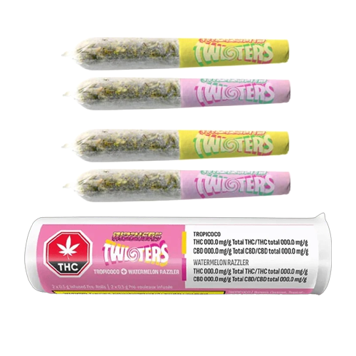 Tropicoco & Watermelon Razzler Distillate Infused Variety Pair 2x0.5g