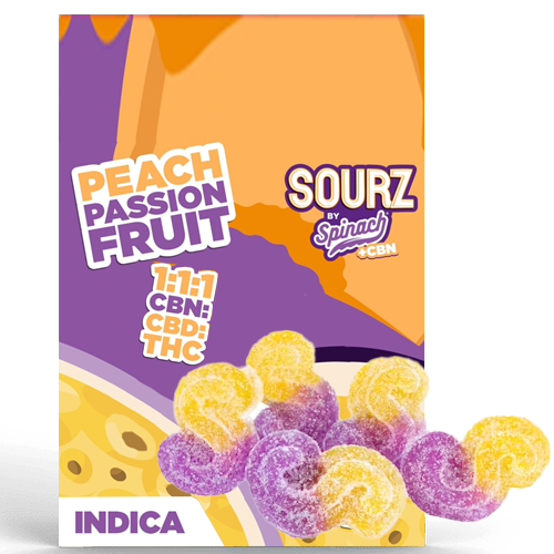 Peach Passionfruit Soft Chews  1:1:1 CBN:CBD:THC 
