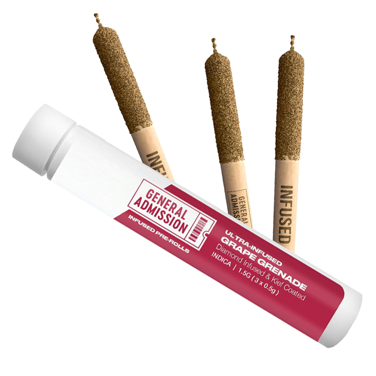 Product image Grape Grenade 3 x 0.5g Diamond Infused PreRolls 1