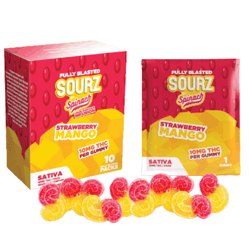 Multipack of 10, Fully Blasted Strawberry Mango 1 x 10mg Soft Chews