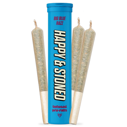 Big Blue Razz Distillate and Diamond Infused 3x0.5g