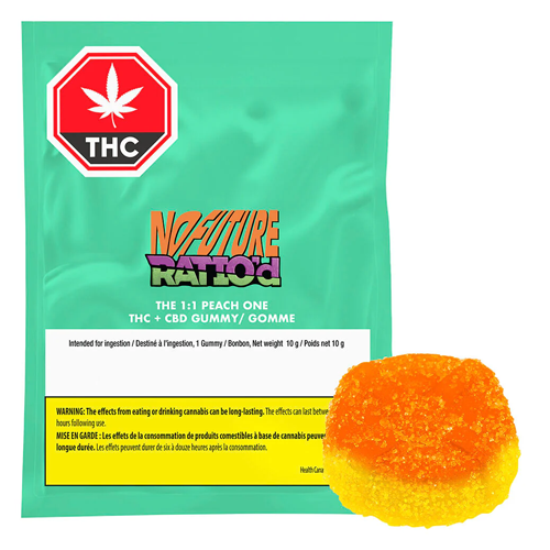 The 1:1 Peach One CBD/THC 1x10g soft chew