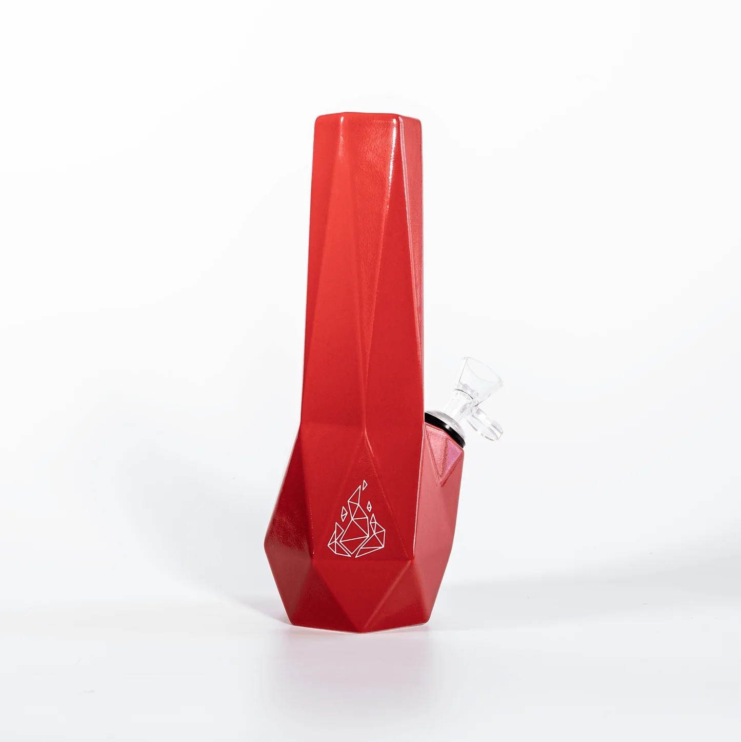 Hexagon Ceramic Bong  Red