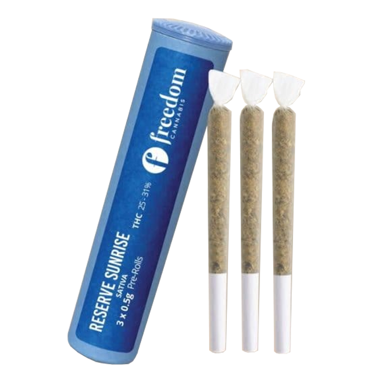 Freedom Reserve Sunrise 3 x 0.5g Straight Style PreRolls