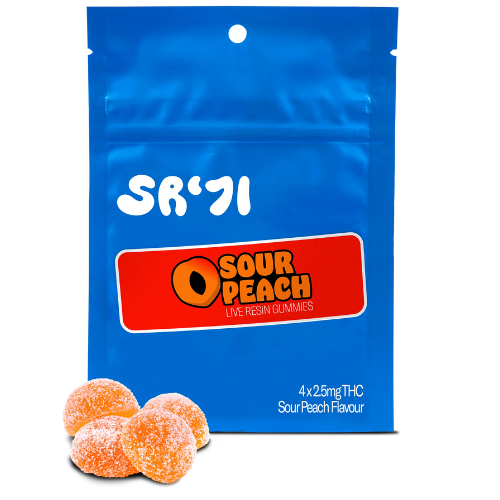Sour Peach Live Resin Soft Chews