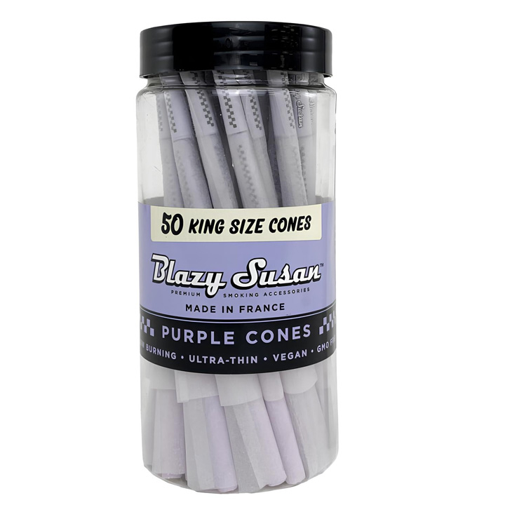 50pk of King Size Blazy Susan Purple Cones
