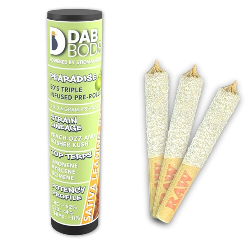 PEARadise 50's+ 3 x 0.5g Triple Infused PreRolls