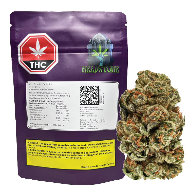 HeadStone Cannabis - White Ferrari