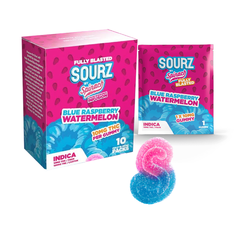 Multipack of 10, Fully Blasted Blue Raspberry Watermelon 1x 10mg Soft Chews