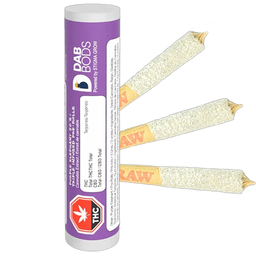 Purple Elephant 50's+ 3 x 0.5g Triple Infused PreRolls