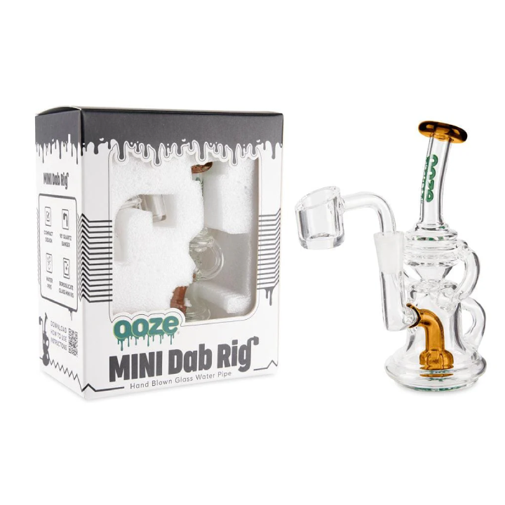 Dab Rig  Mini Recycler  Sea Sand Amber