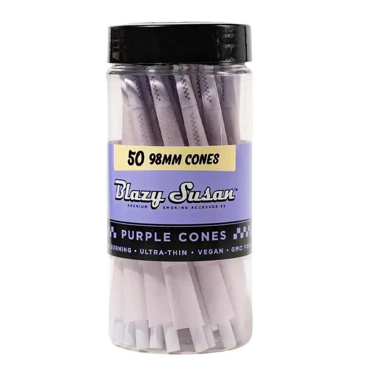 Product image 50pk of 98mm Blazy Susan Purple Cones 1